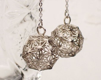 Japanese traditional patterned earrings -Hemp leaf ball-