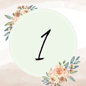 Wedding Table Numbers (boho)