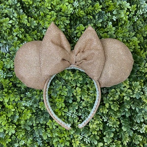 Sparkly Peach Minnie Mouse ears, Minnie Disney ears, Disney headband, Mickey Mouse ears, Minnie Mouse headband, Disney accessories, beauty