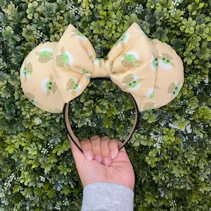 Orejas de Minnie Mouse bebé yoda, orejas de Minnie, orejas de Disney, diadema de Disney, orejas de Mickey Mouse, diadema de Minnie Mouse, accesorios de Disney