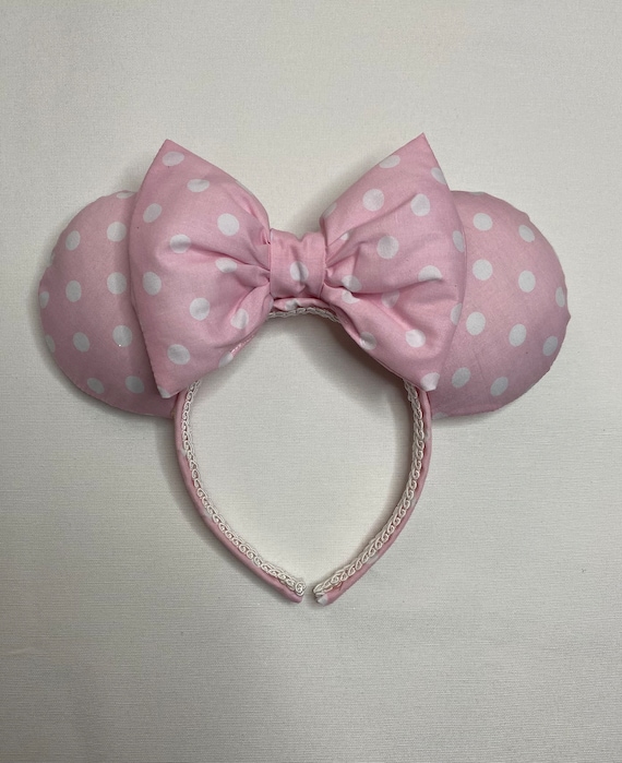 Pink and White Polka Dots Minnie Mouse Ears, Minnie Ears  display picture 3