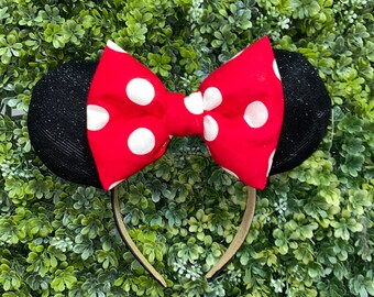 Klassische Minnie Ohren, Polka Dots, Minnie Ohren, Disney Ohren, Disney Stirnband, Maus Ohren, Minnie Maus Stirnband, Disney Accessoires, funkelnd