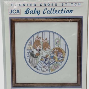 JCA Baby Collection counted cross stitch kit "O'Hare Bedtime" NOS