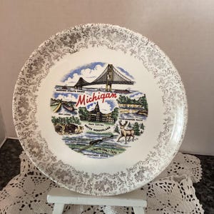 Vintage Michigan Collectable Plate 9&quot;