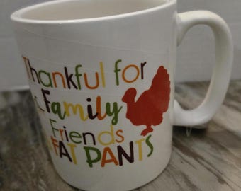 Taza de Acción de Gracias, divertida, Colección Cosecha 2019, Café/Cacao, Nueva con etiqueta