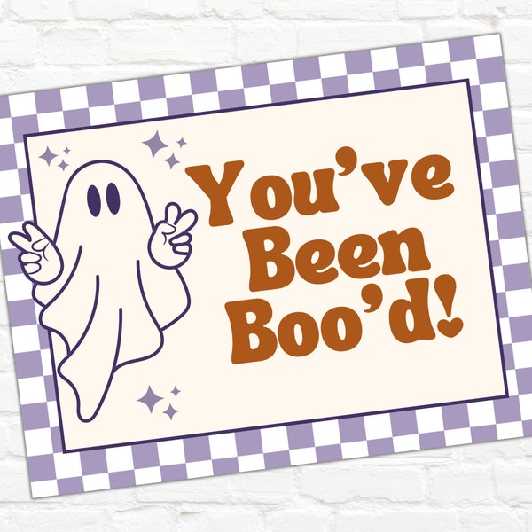 You've Been Boo'd Printable, Boo'd Sign, Been Bood Sign, Boo Basket, Boo Basket Sign, Boo Basket Printable, Halloween Sign, Halloween Basket