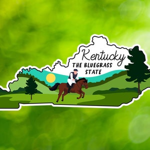 Kentucky State Sticker Vinyl | Weatherproof Stickers for Car, Phone, Scrapbook, Travel Journal | KY Souvenir  | Gifts for Friends