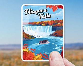 Niagara Falls Sticker Travel Decal Gift New York Stickers Canada Vinyl for Scrapbook Journal Sticker for Luggage Trip Adventure Souvenir