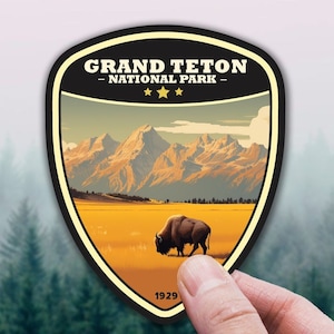 Tetons Bear Decal Sticker Wyoming Grand Teton National Park 3.75" X 2