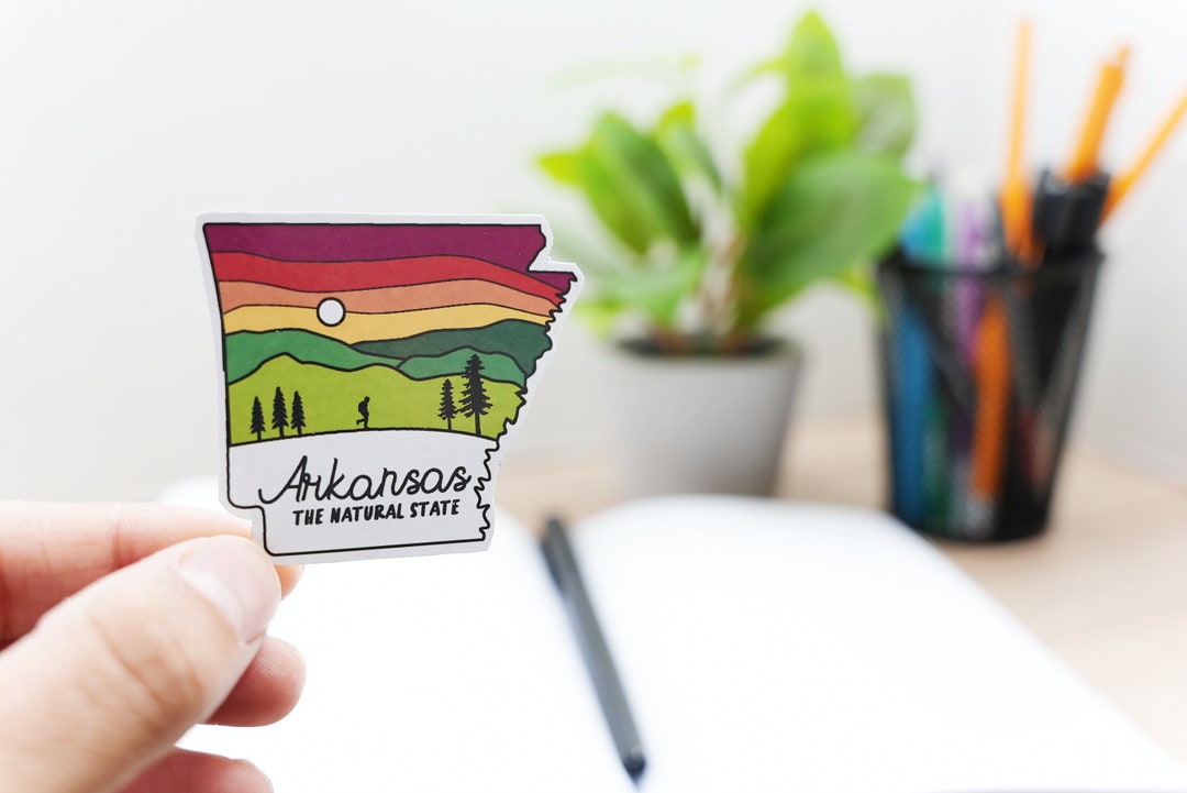 Arkansas Native Sticker Arkansas Sticker, Vinyl Glossy Decal, Travel Souvenir, for Laptop ...
