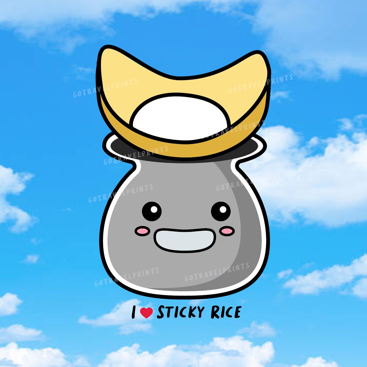 Samien Rice Sticker Lao Vinyl Sticky Rice Sticker, for Laptop, Car, Scrapbook - Etsy