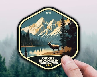 Rocky Mountain National Park Sticker, Colorado Mountain Sticker, National Park Gift for Friends, Rocky Mountain Decal, Outdoor Sticker