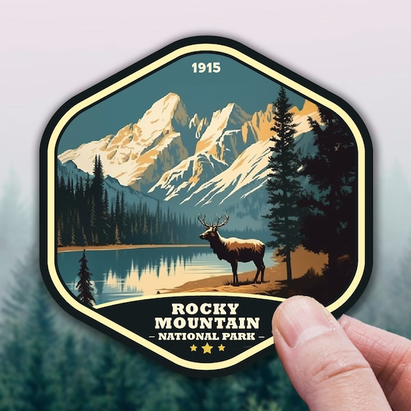 Rocky Mountain National Park Sticker, Colorado Mountain Sticker, National Park Gift for Friends, Rocky Mountain Decal, Outdoor Sticker