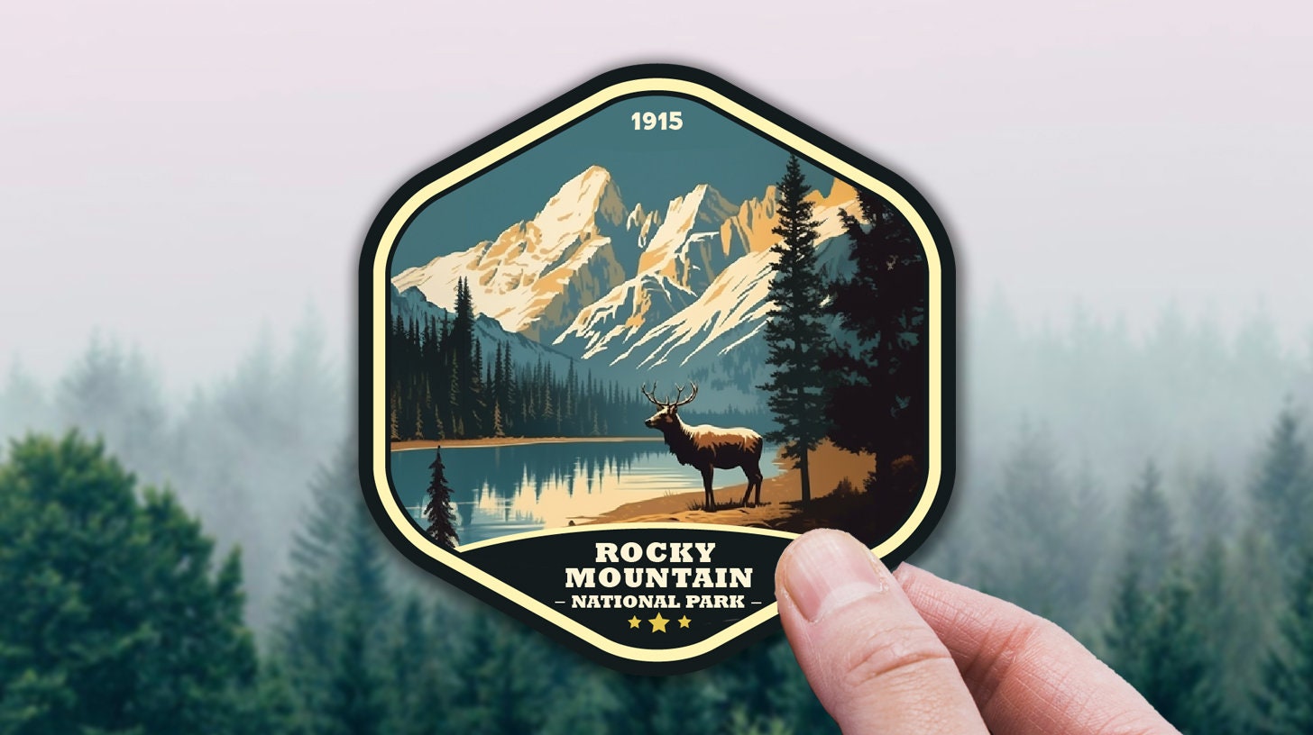 Vintage Rocky Mountain National Park Poster | Just Travel Posters