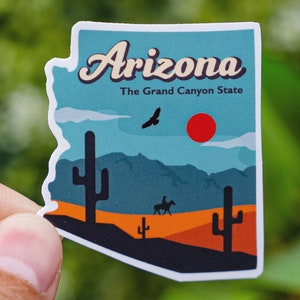 Arizona Sticker, Arizona Gift, Stickers for Laptop, Luggages, Phones, Travel Souvenir, Car Decal, Easy Gifts for Friends, Travel Scrapbook