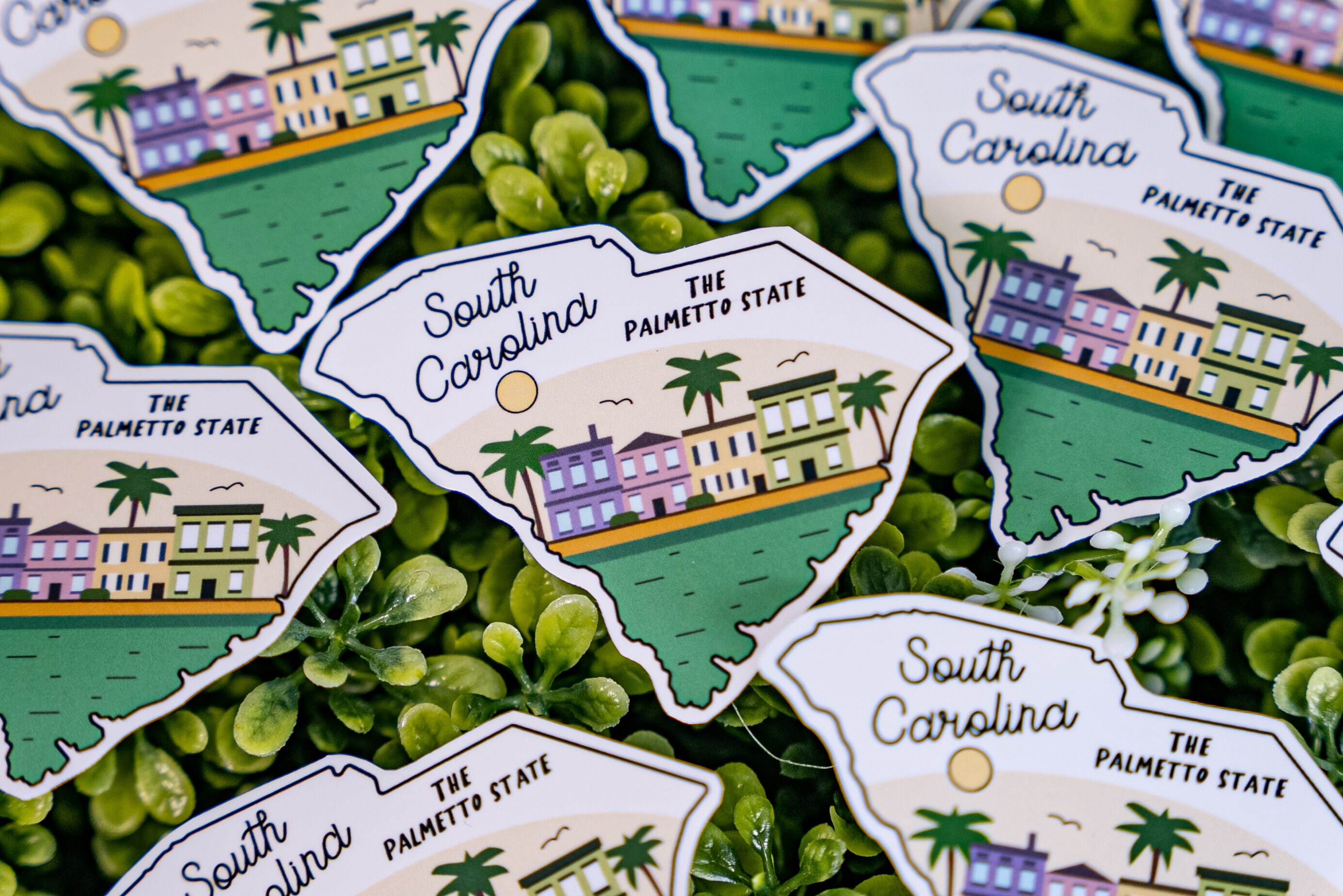 Sc Llr Sticker South Carolina State Sticker, Glossy Vinyl Stickers for Laptops ...