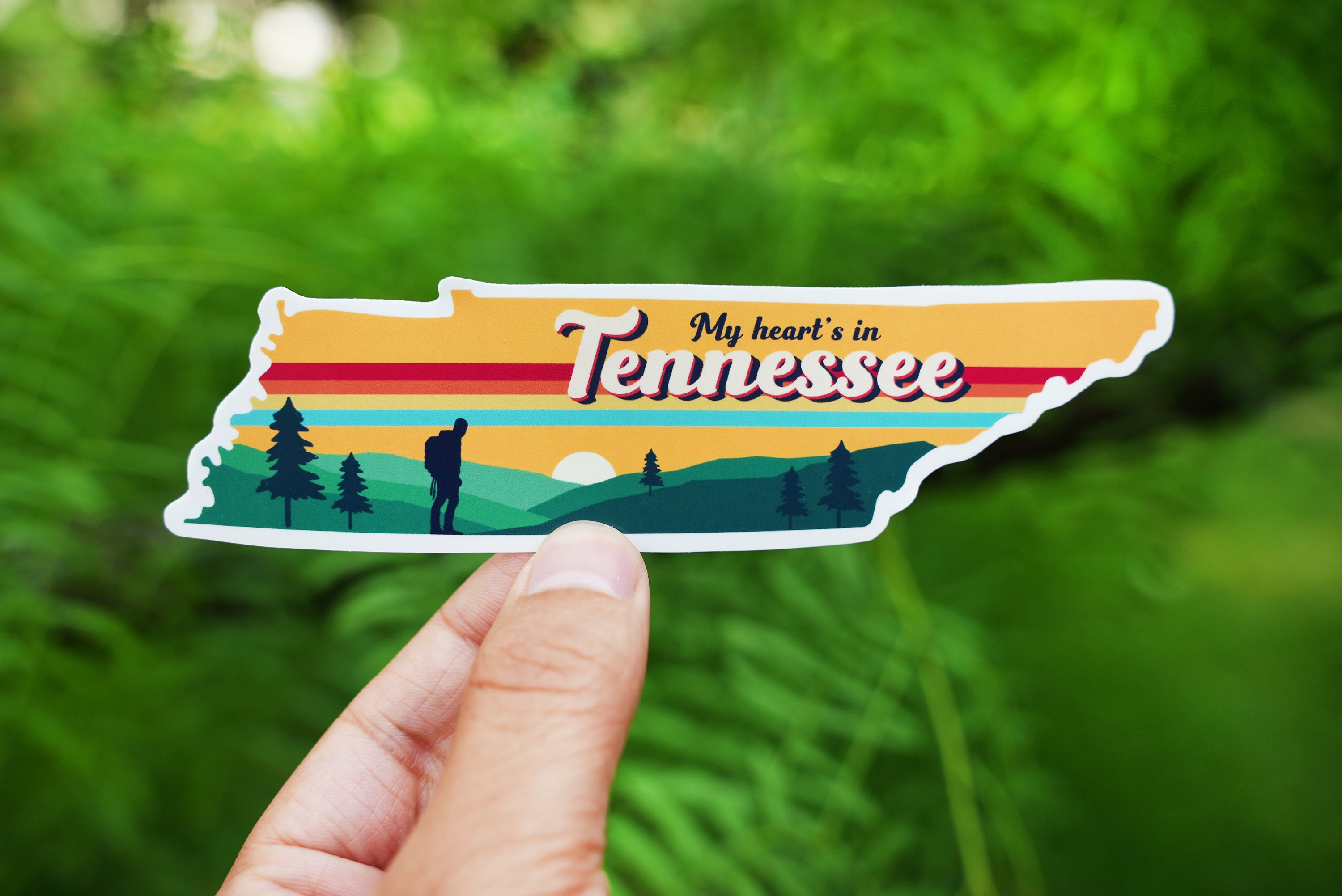 Tennessee Sticker Retro Vinyl for Laptop Car Luggage Decor Etsy