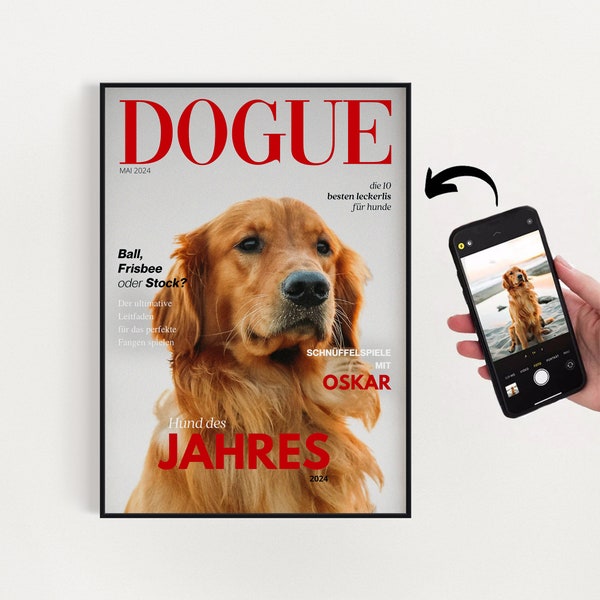 Personalisiertes Hundeposter, Hund Portrait, Geschenk für Hundeliebhaber, Für Hundebesitzer, Hund Foto, Bild von Hund, Haustier Poster