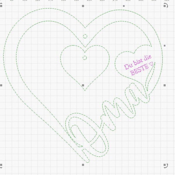 Heart grandma you are the best Lasercut File SVG DXF