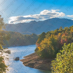 Autumn Sunset over the Tuckasegee River digital download, 11x14 and 12x18, JPEG and PNG formats included
