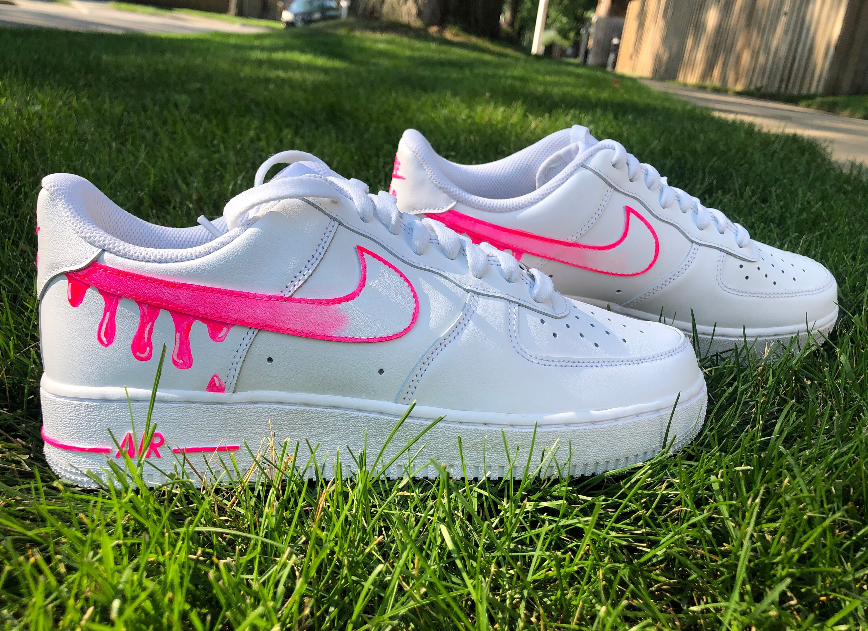 custom pink af1