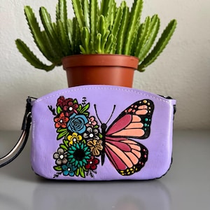 Bracelet floral en cuir repoussé à la main, cuir mexicain véritable, fabriqué au Mexique selon la technique Cincelada. Bolsa de Piel