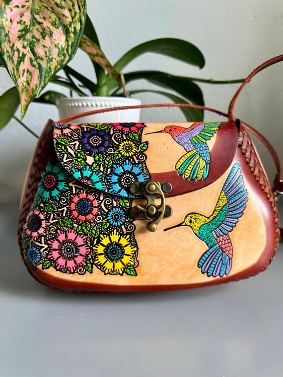 Mexican tooled leather purse hotsell