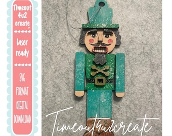 Nutcracker Tree Ornament/ Christmas, holiday, countdown, family/ digital download