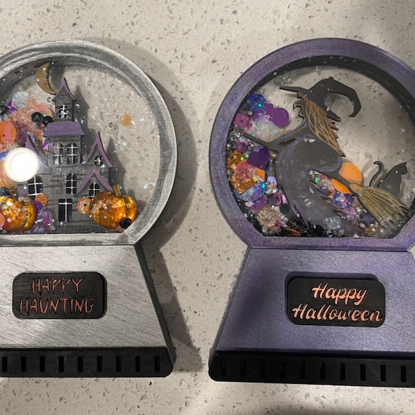 Halloween snow globe shakers/svg digital file/size 6 1/2 x 4 1/2 these are cute and easy to make comes with instructions to assemble