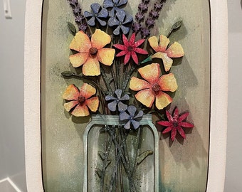Wildflowers in Mason Jar SVG File (Digital Download)