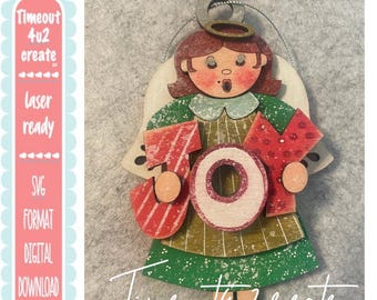 Angel Christmas Tree Ornament/ decorating, tree, December, family/ digital download