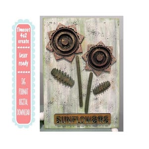 Sunflower Spindle Trim SVG, Laser Cut File (Digital Download)