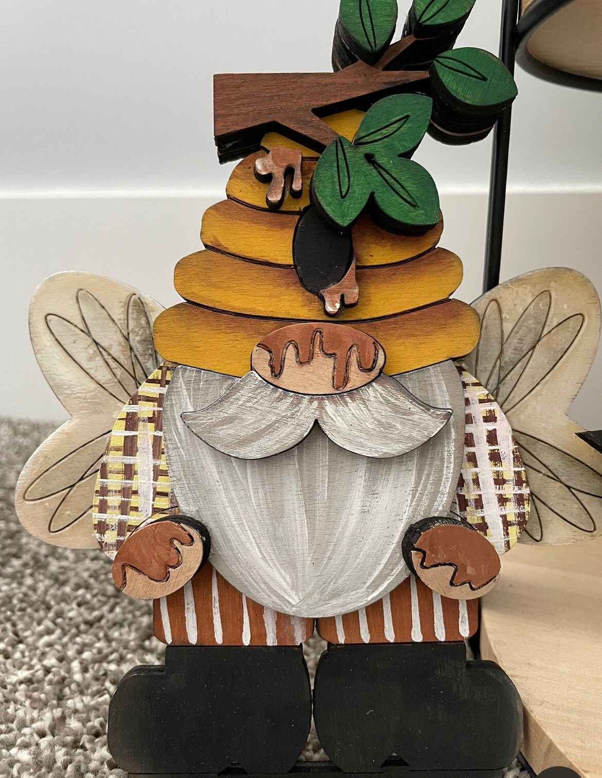 Honey Bee Gnome Tiered Tray SVG, Glowforge Laser Cut File - Etsy