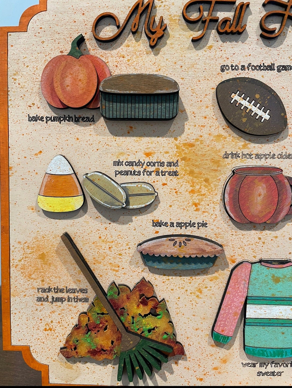 Fall Harvest List SVG, Autumn Activities, Laser Cut File (digital ...