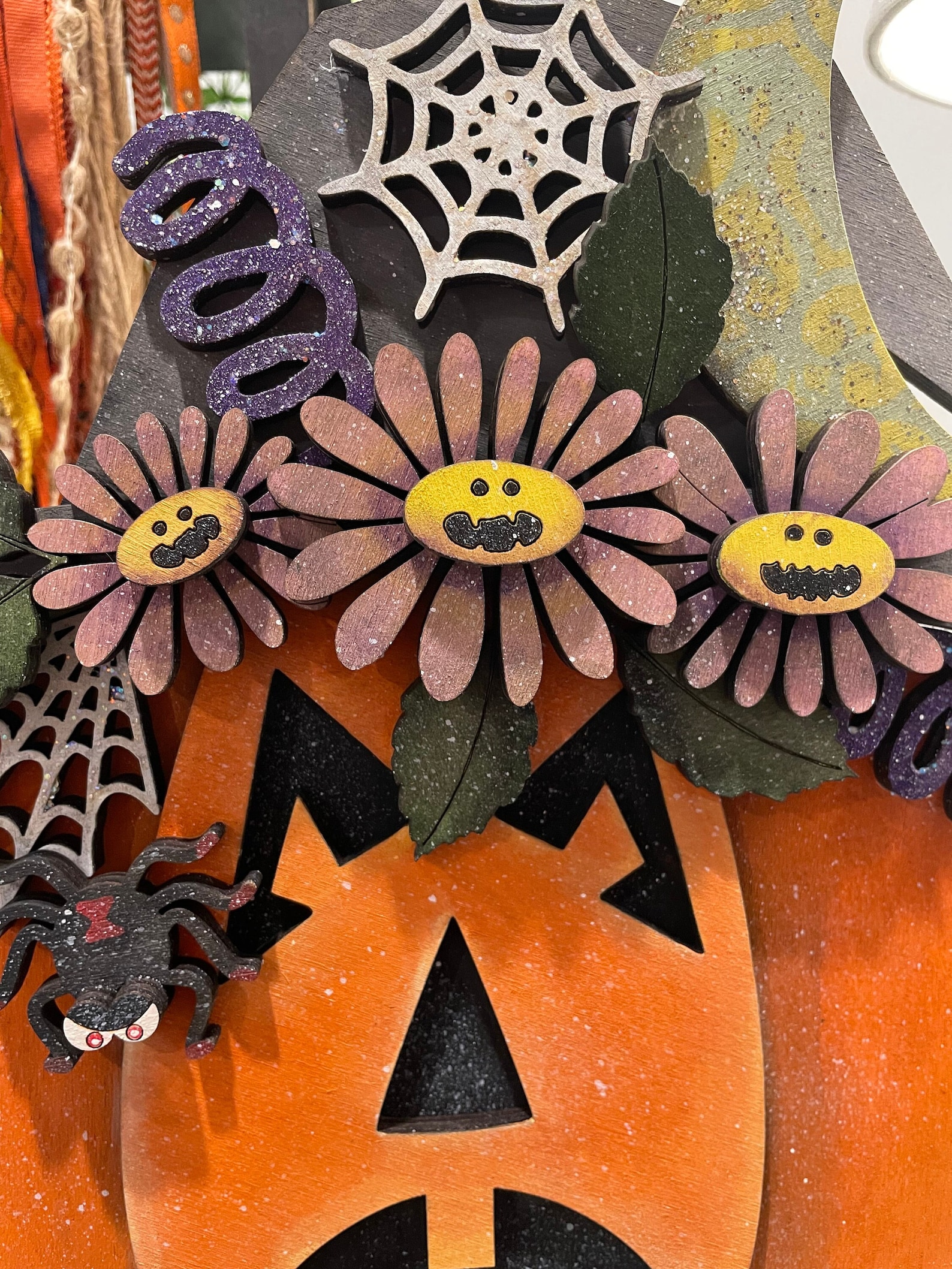 Pinata Svg Scared Halloween Pumpkin Scared Face SVG File, Spider & Flowers (digital) - Etsy