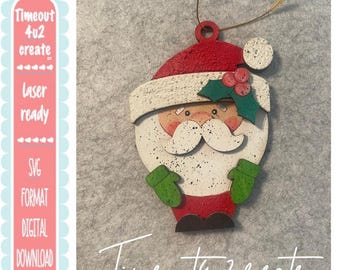 Santa Ornament/ Christmas tree, family, countdown, decorating /digital download