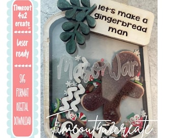 Let's Make a Gingerbread Man Ornament/ Christmas, tree, countdown, family/digital download