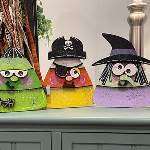 Halloween Candy Corn Characters svg digital file of 5 candy corn characters and their different costumes for Halloween timeout4u2create