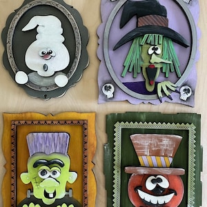 Halloween Monster Bilder SVG digitale Datei Diese einzigartigen Bilder von Monstern und Rahmen werden für Ihr Halloween-Dekor niedlich sein.