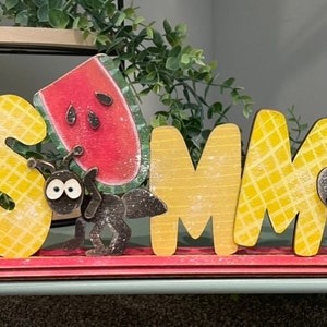 Summer ants stand/svg digital download file/measures about 17 1/4 x 6 1/4 this cute stand will help to welcome summer sitting on a table