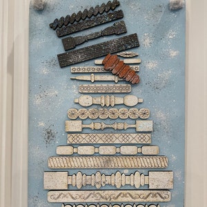 Snowman Spindle picture svg digital file unique spindles what a cute snowman picture to hang as door decor or wall decor nice detail added