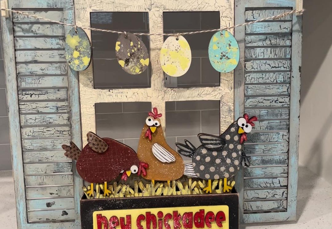 Chicken Window Set SVG, Laser Cut File (digital Download) - Etsy