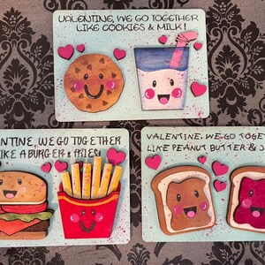 Valentine Go together picture/svg digital download file/they measure about 4x5 and have a stand that glues to the back what a cute set