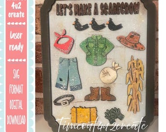 Let's Make A Scarecrow Picture/Home, wall, table, Fall/digital download