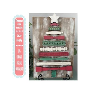 Spindle Christmas Tree SVG File, Unique Xmas Wall Decor (Digital Download)