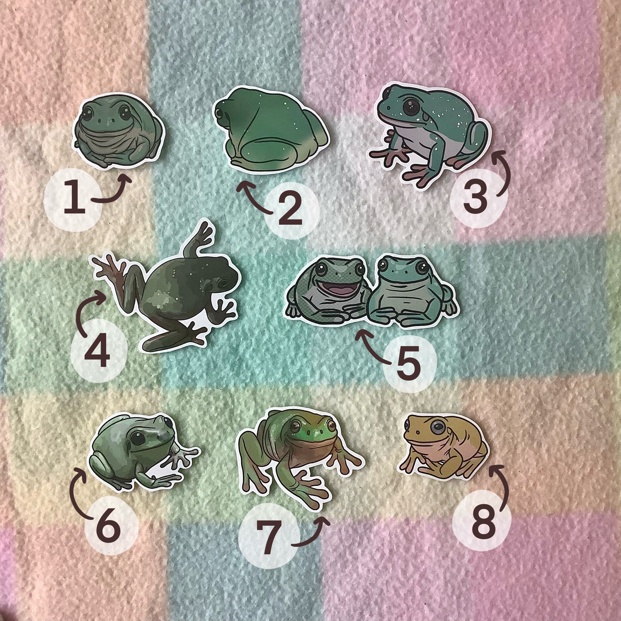 White's Tree Frog Stickers Sticker Set Frog Sticker Etsy