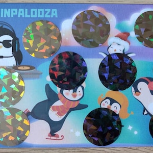Winter Pinguin Scratch Off Spar-Challenge | Penguinpalooza- Sparen Sie 100 Dollar | Physisches Produkt