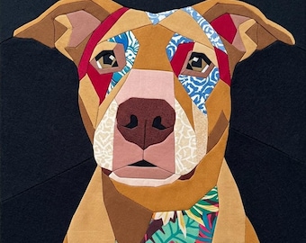 Print Ritratto Personalizzato Animale Domestico Digitale Stile Patchwork