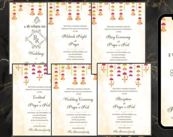 Hindu Wedding card Indian, Indian Wedding Digital Invite as Indian Wedding invitation, Indian Wedding Theme Invite cards, Indian invitations