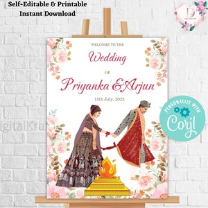 Indian Wedding decor as Desi Wedding Sign, Hindu Wedding sign Indian as Indian Wedding sign, Hindu Wedding Welcome sign Hindu Welcome sign